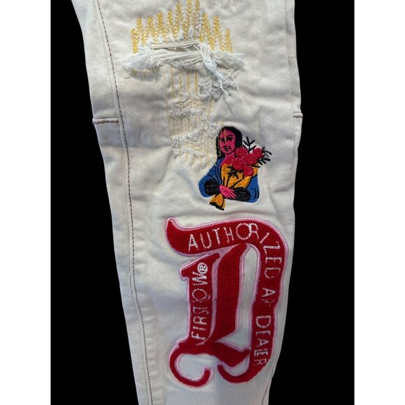 First Row Denim Size 28/32 Men's Jeans Embroiidered Embellished - Picture 3 of 9